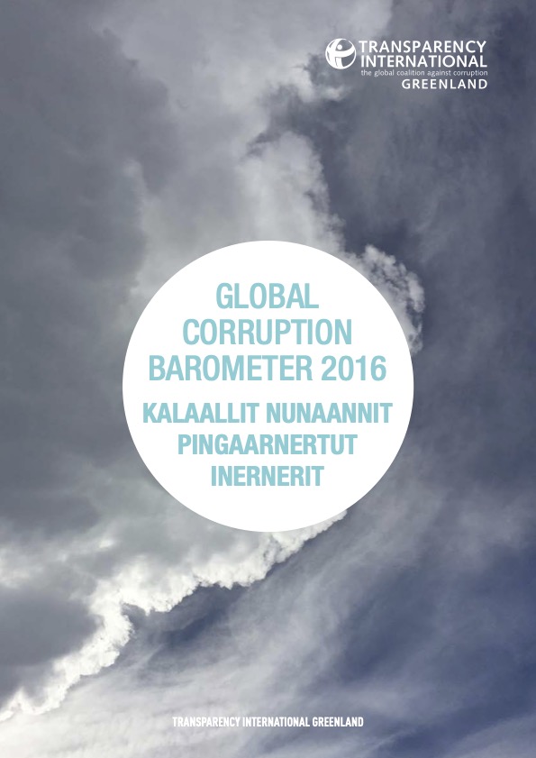 Global Corruption Barometer 2016 Kalaallit Nunaannit pingaarnertut inernerit