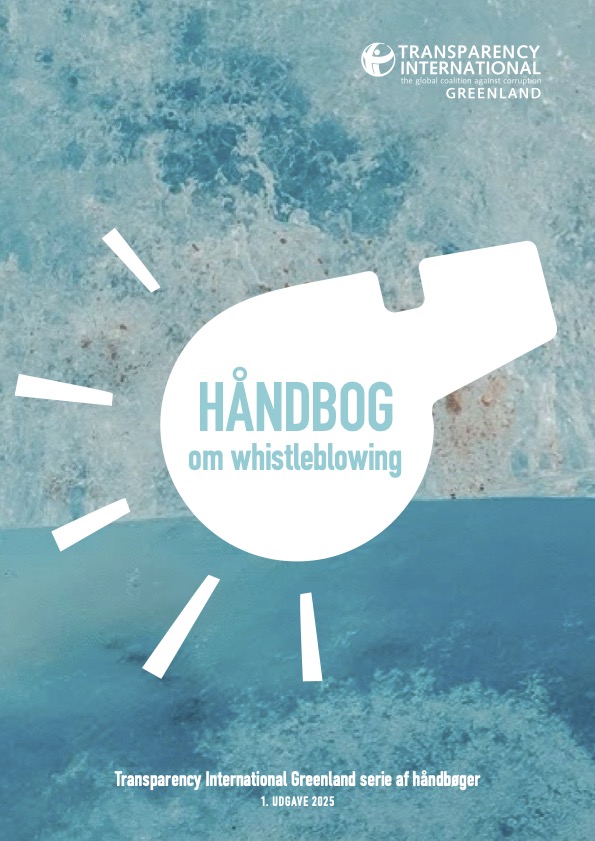 Forsiden af 'Håndbog om whistleblowing'.